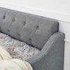 Linen Grey Daybed with Trundle and USB Charging