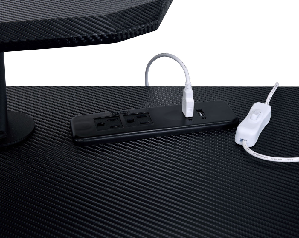 ACME Vildre Black Gaming Table with USB Charging