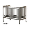 Stylish 3-in-1 Convertible Crib in Storm Grey