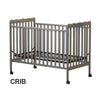 Stylish 3-in-1 Convertible Crib in Storm Grey