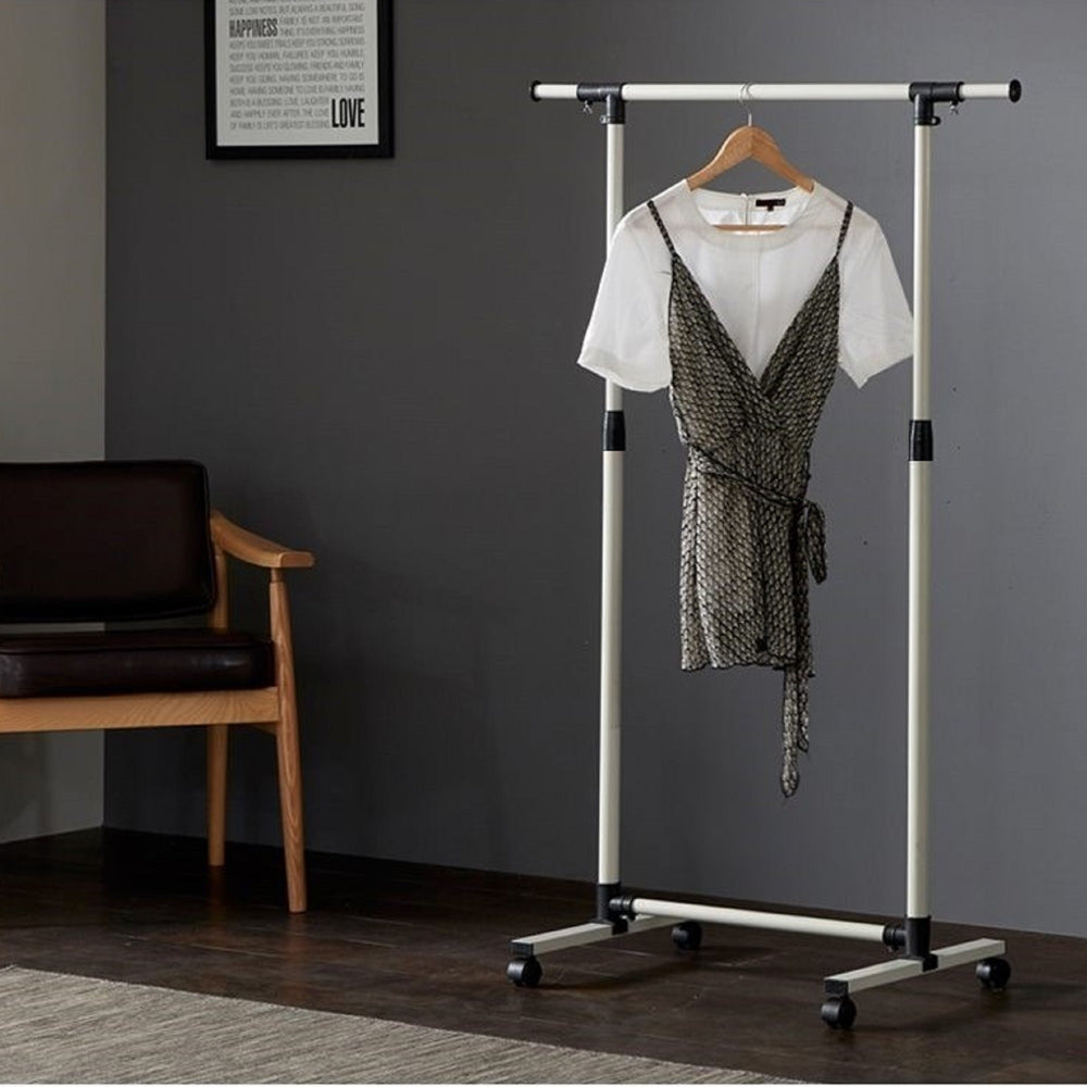 Rolling Clothes Rack with Shelves