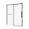 Sleek Frameless Shower Door with Towel Bar & Matte Black Finish