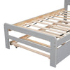 Chic Grey Twin Bed with Trundle