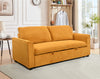 Stylish 3-in-1 Sleeper Sofa Bed - Cozy Convertible Loveseat in Yellow