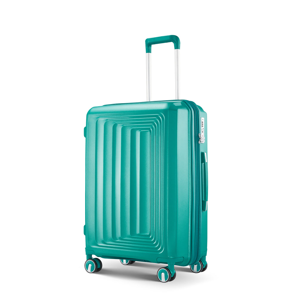 TravelMate Flex Set: Stylish Hard Shell Luggage with Spinner Wheels