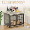 Stylish Dog Crate with Sliding Iron Door & Cozy Mat