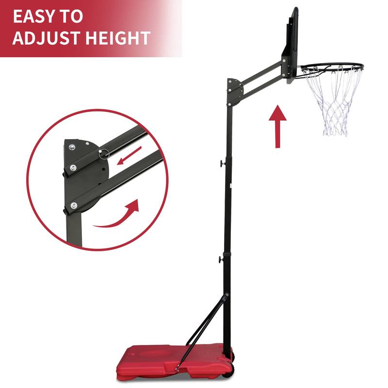 Adjustable Outdoor Basketball Hoop with Portable Base