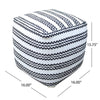 Lani Chic Black and Natural Pouf