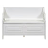 Rustic Charm Storage Bench with Safety Hinge