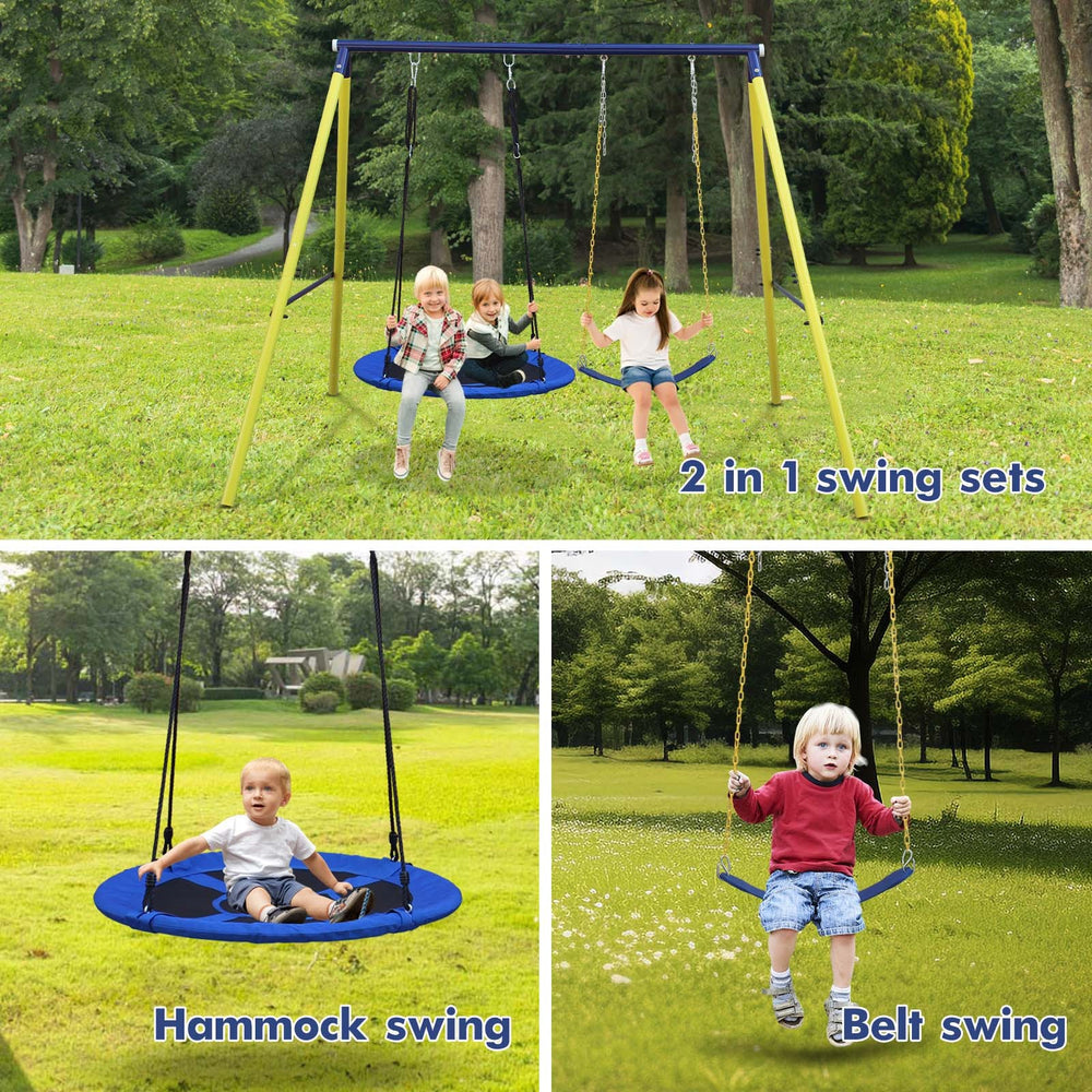 Backyard Bliss Swing Set with Safety Belt