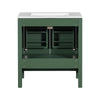 Chic Green Bathroom Vanity with Soft-Close Cabinet and Drawer