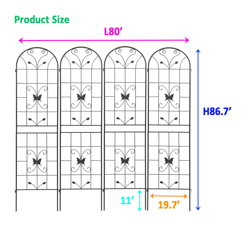 Garden Glory: Rustproof Climbing Plant Trellis Set