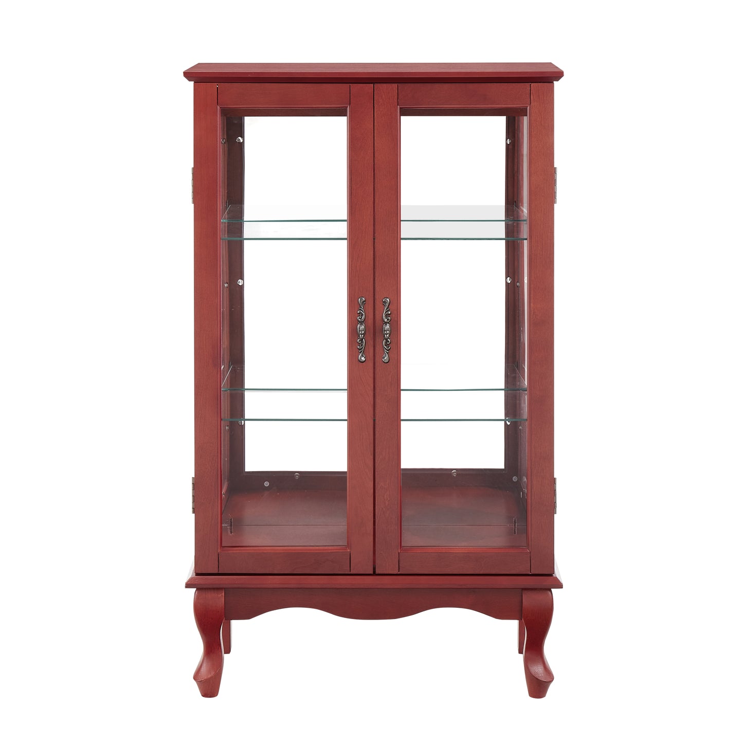 Charming Lighted Curio Cabinet with Glass Doors