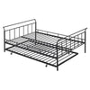 Curvy Black Daybed with Twin Trundle
