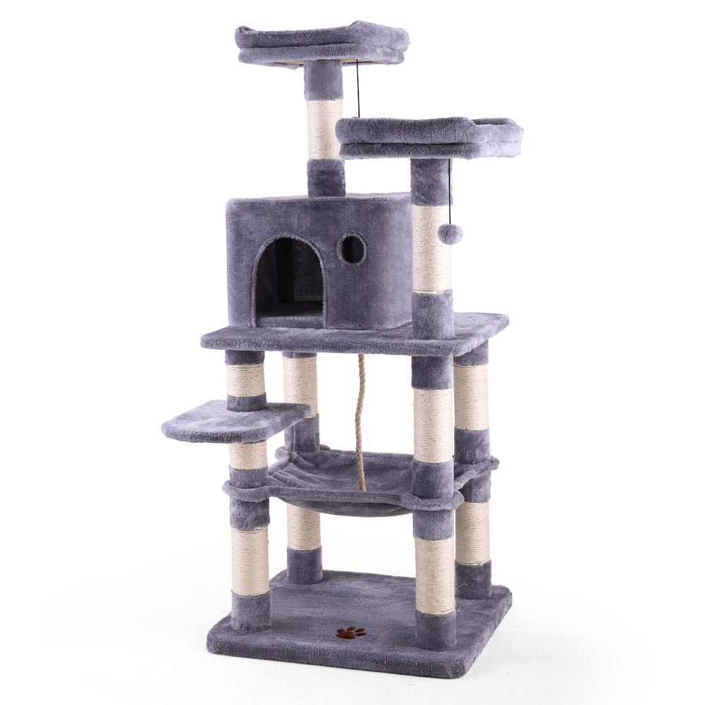 Cozy Cat Tower with Hammock & Scratching Posts