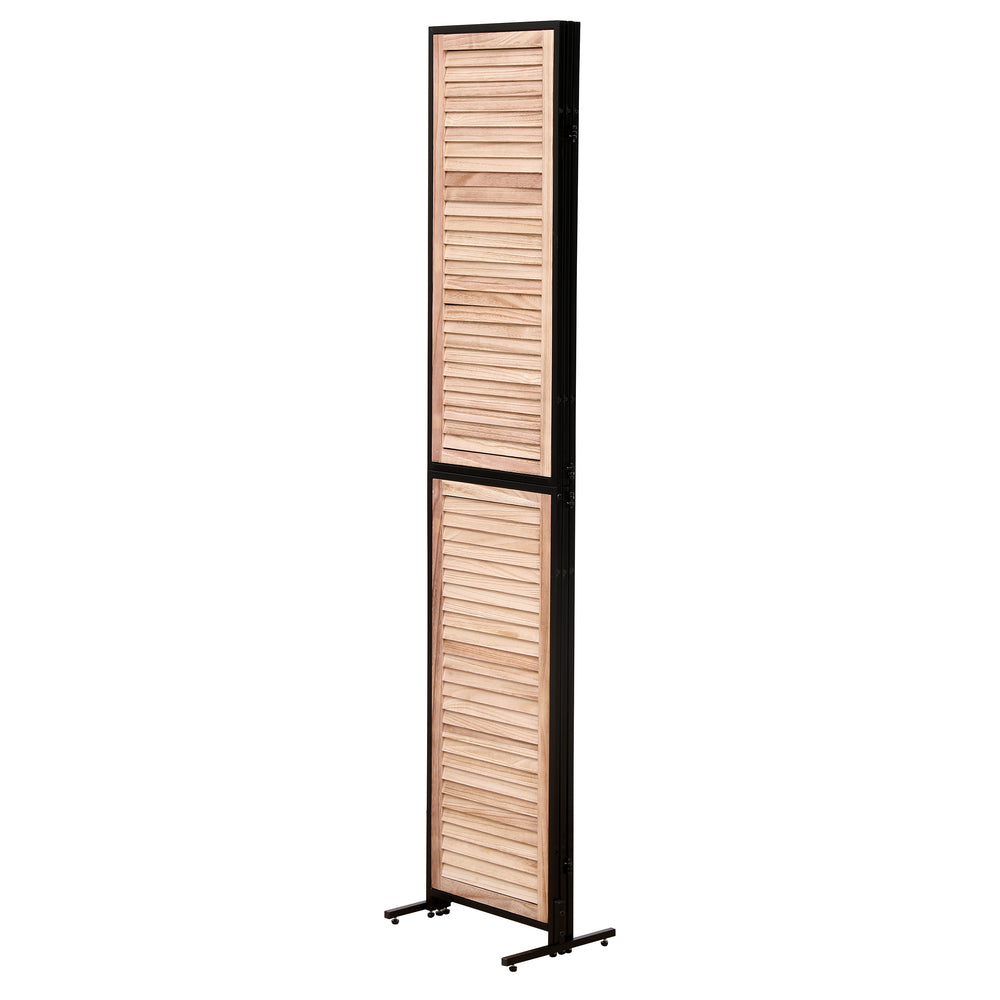 Natural Wooden Folding Room Divider - Stylish Privacy Screen