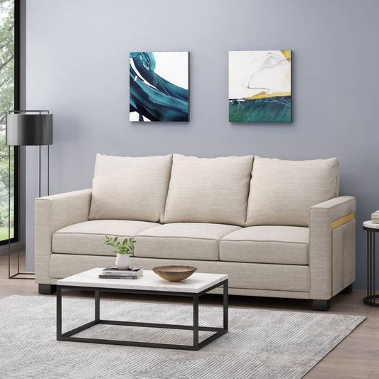 Cozy Contemporary Beige Sofa