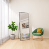 Sleek Black Full-Length Mirror with Stand