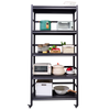 Sturdy Rolling 5-Tier Metal Shelving Unit - Perfect for Kitchen & Garage