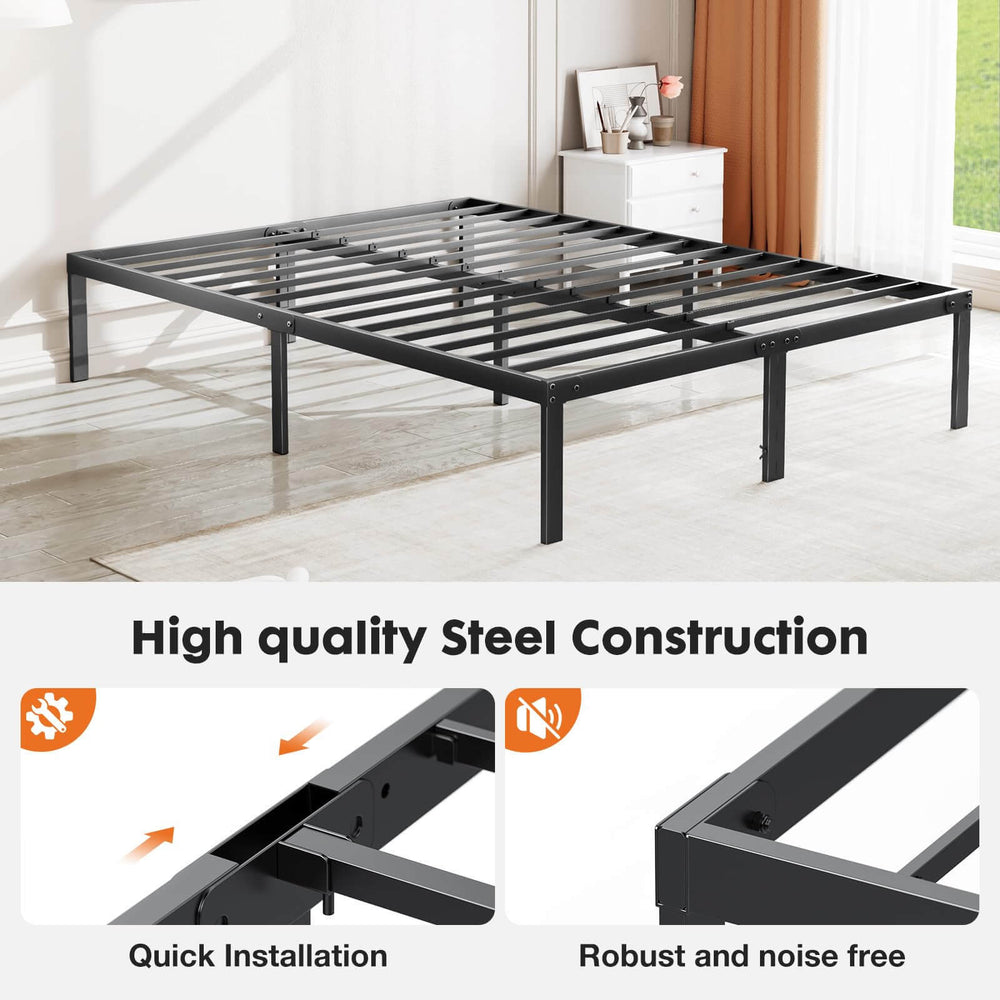 Sturdy Queen Metal Bed Frame