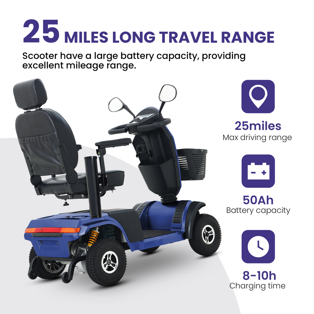 Blue Power Mobility Scooter