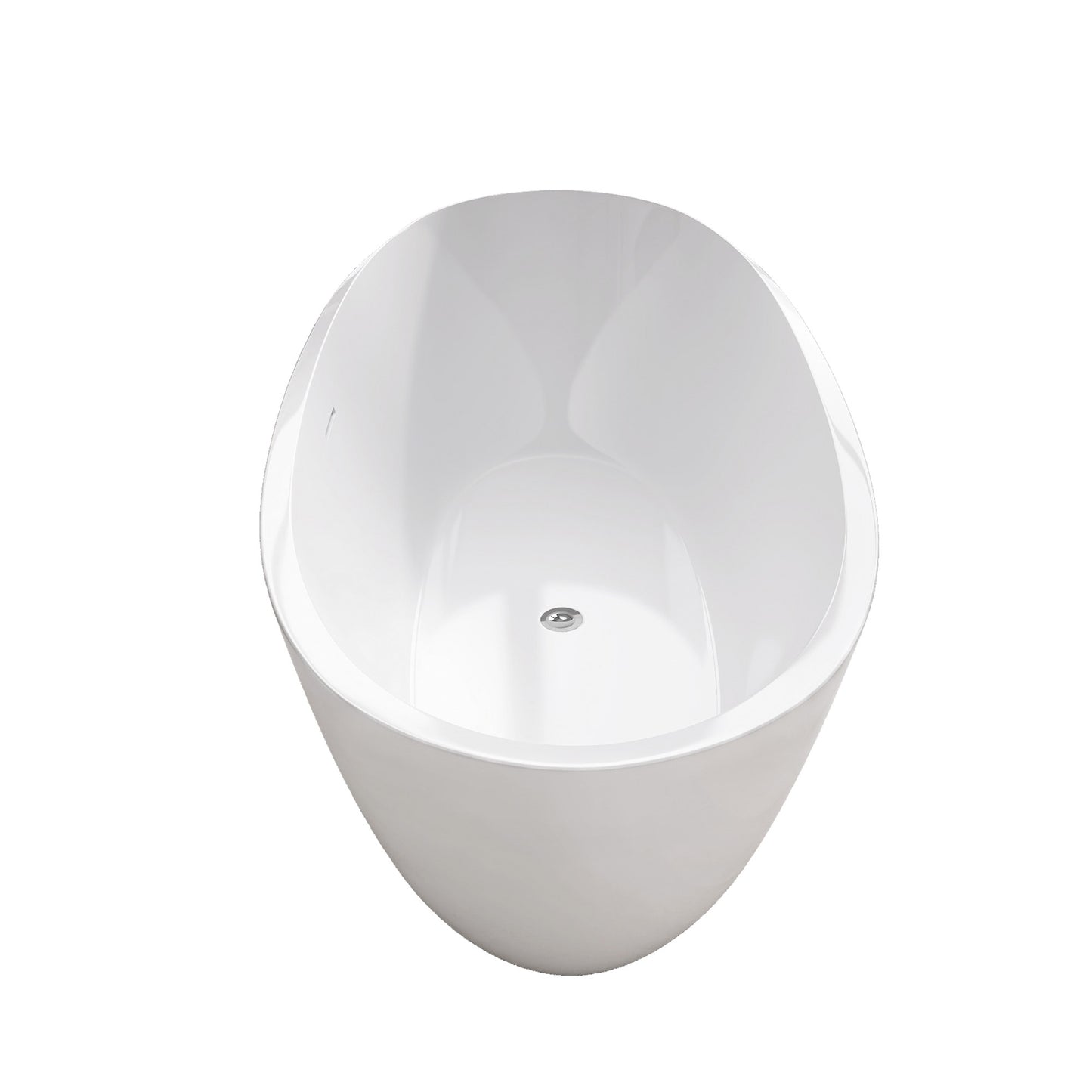 Sleek White Freestanding Soaking Tub with Easy Drain