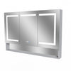 Sleek Silver LED Medicine Cabinet with Mirror