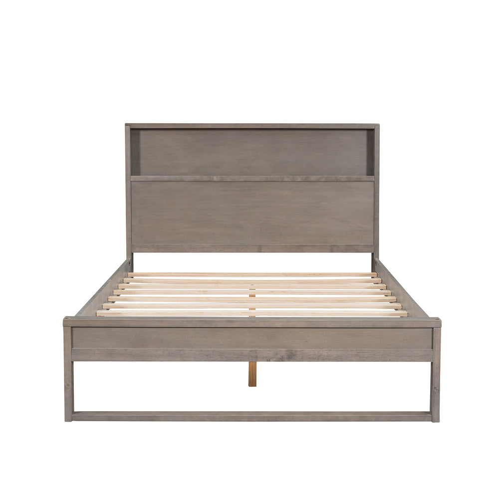 Chic Storage Platform Bed with USB Ports