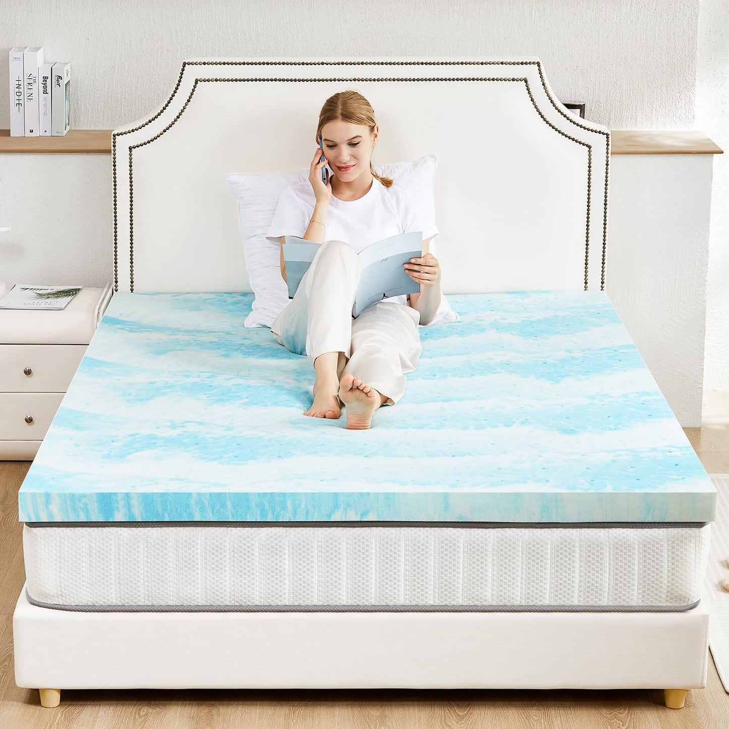 Cool Comfort Memory Foam Bed Topper for Back Pain