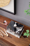 Chic Stackable Black Marbled Jewelry Box