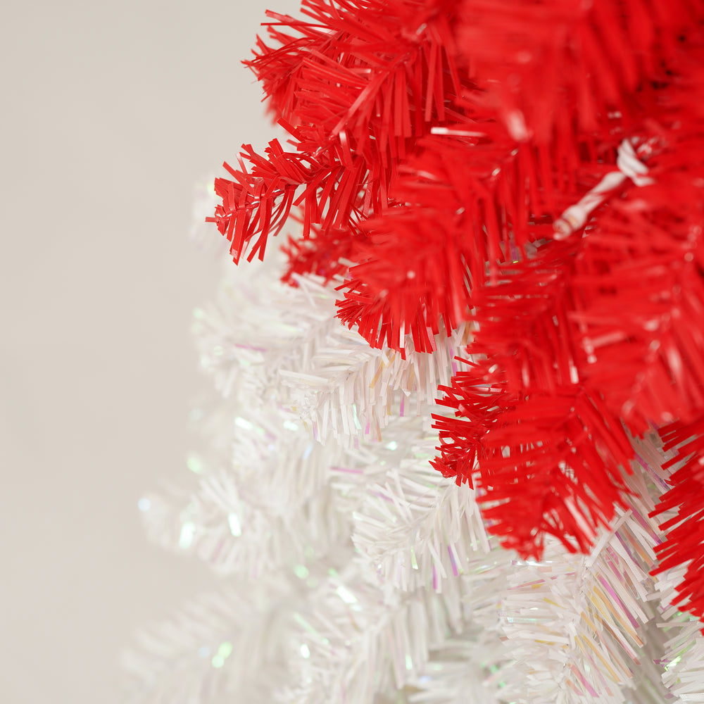 Bendable Fir Holiday Tree with Lights and Santa Hat Style