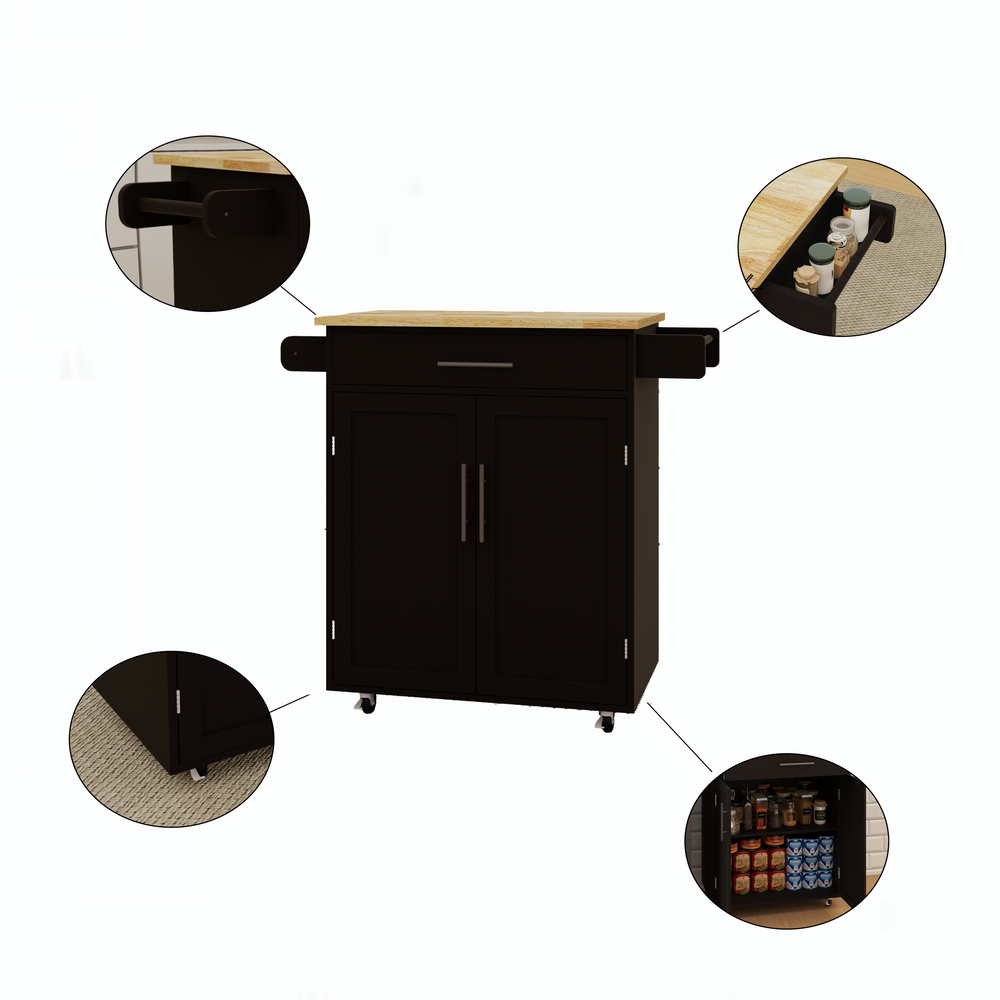 Versatile Rolling Kitchen Cart - Stylish & Functional