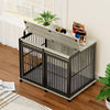 Stylish Dog Crate with Sliding Iron Door & Cozy Mat