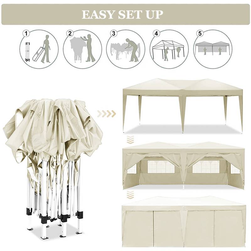 Easy Pop-Up Canopy with Removable Sidewalls - Perfect for Parties, Weddings, and Camping!