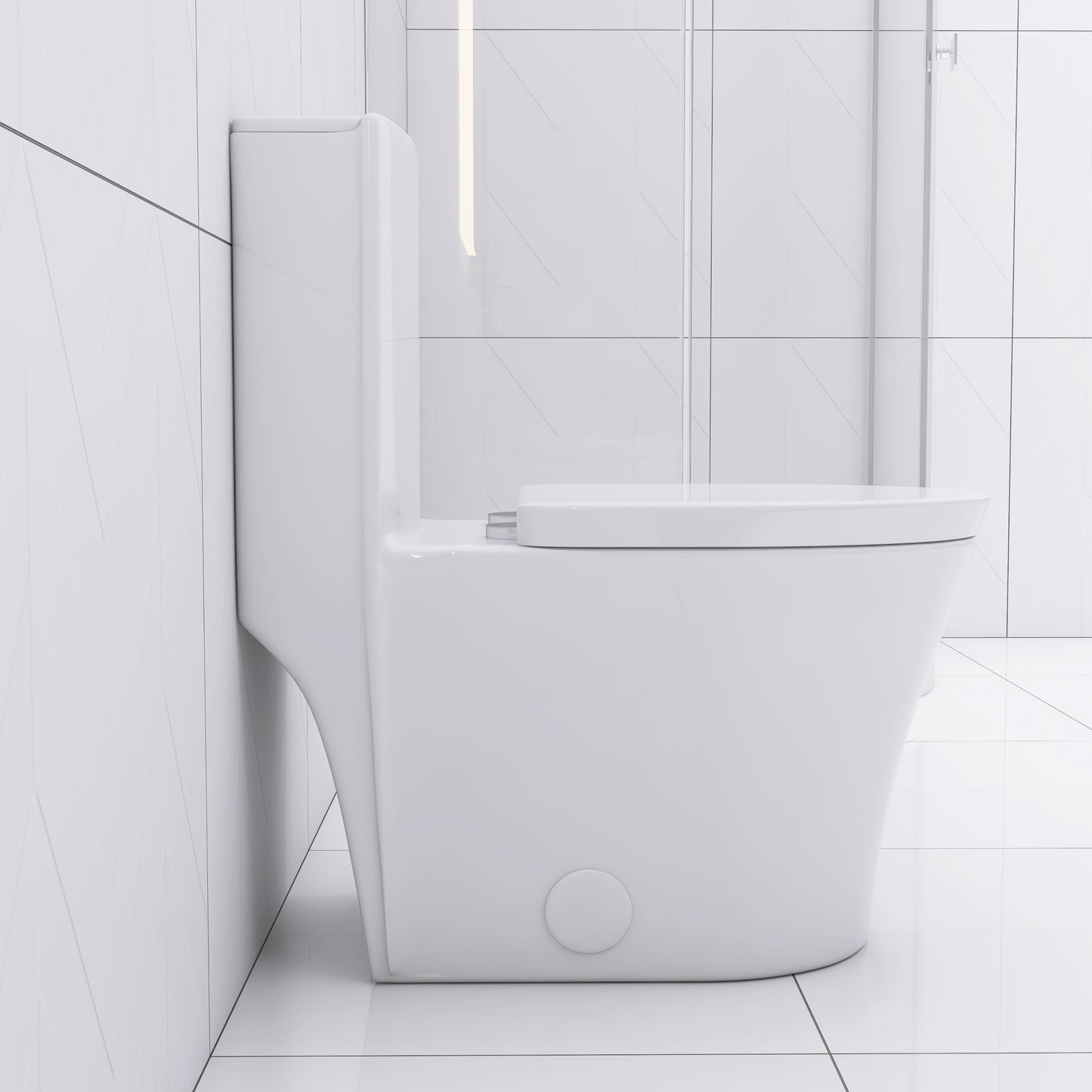 Sleek White Comfort Toilet