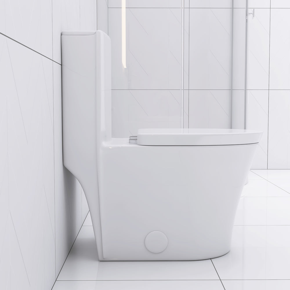 Sleek White Comfort Toilet