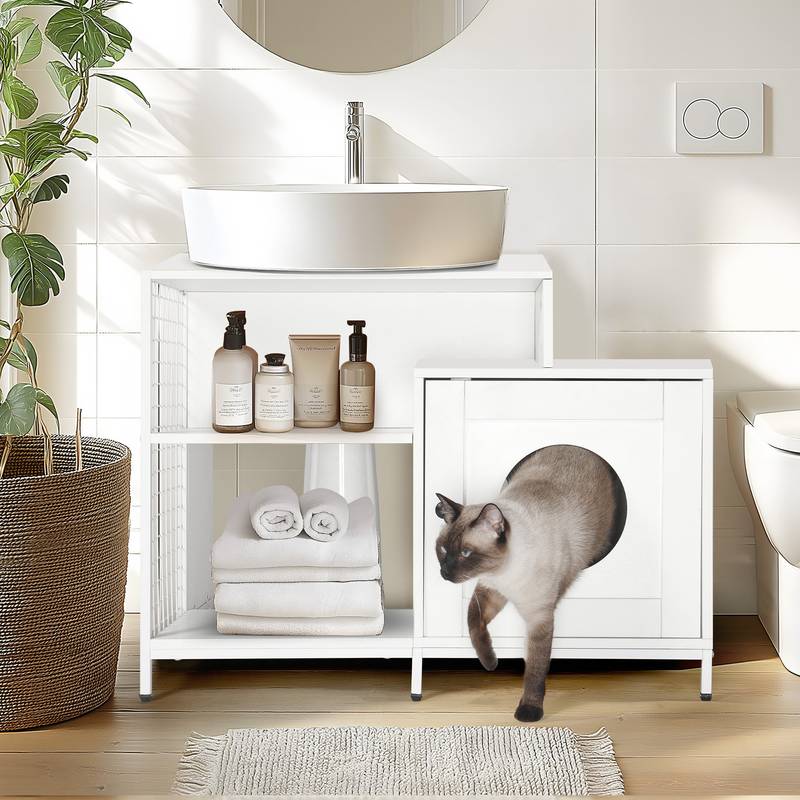 Cozy Cat Washroom Hideaway