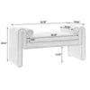 Cozy Linen Bedroom Stool - Versatile and Stylish in White