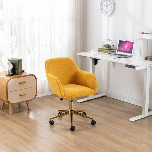Cozy Twirl Chair with Gold Accents