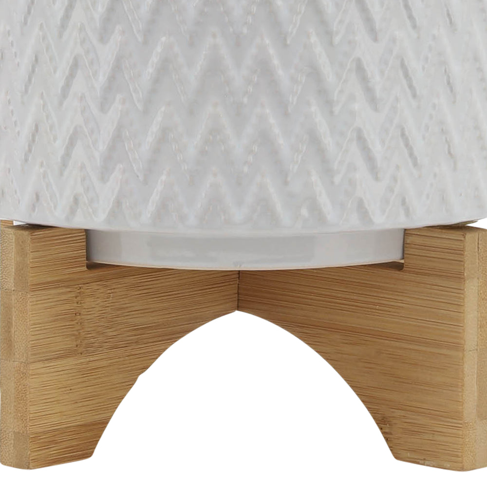 Stylish White Chevron Planter Stand