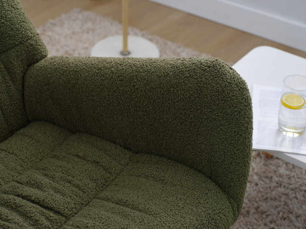 Cozy Teddy Rocking Chair in Dark Green