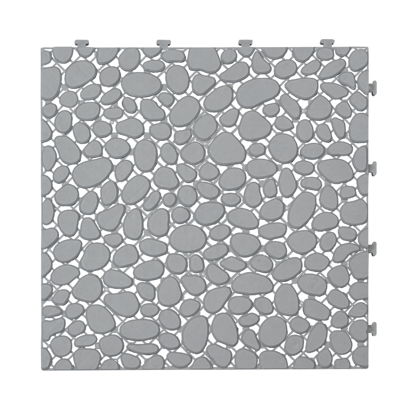 Durable Gray Interlocking Deck Tiles - Waterproof & Anti-slip for Outdoor Spaces