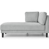 Chic Mid-Century Linen Corner Lounge Chair