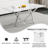 Sleek Marble Dining Table with Silver Legs for Stylish Gatherings