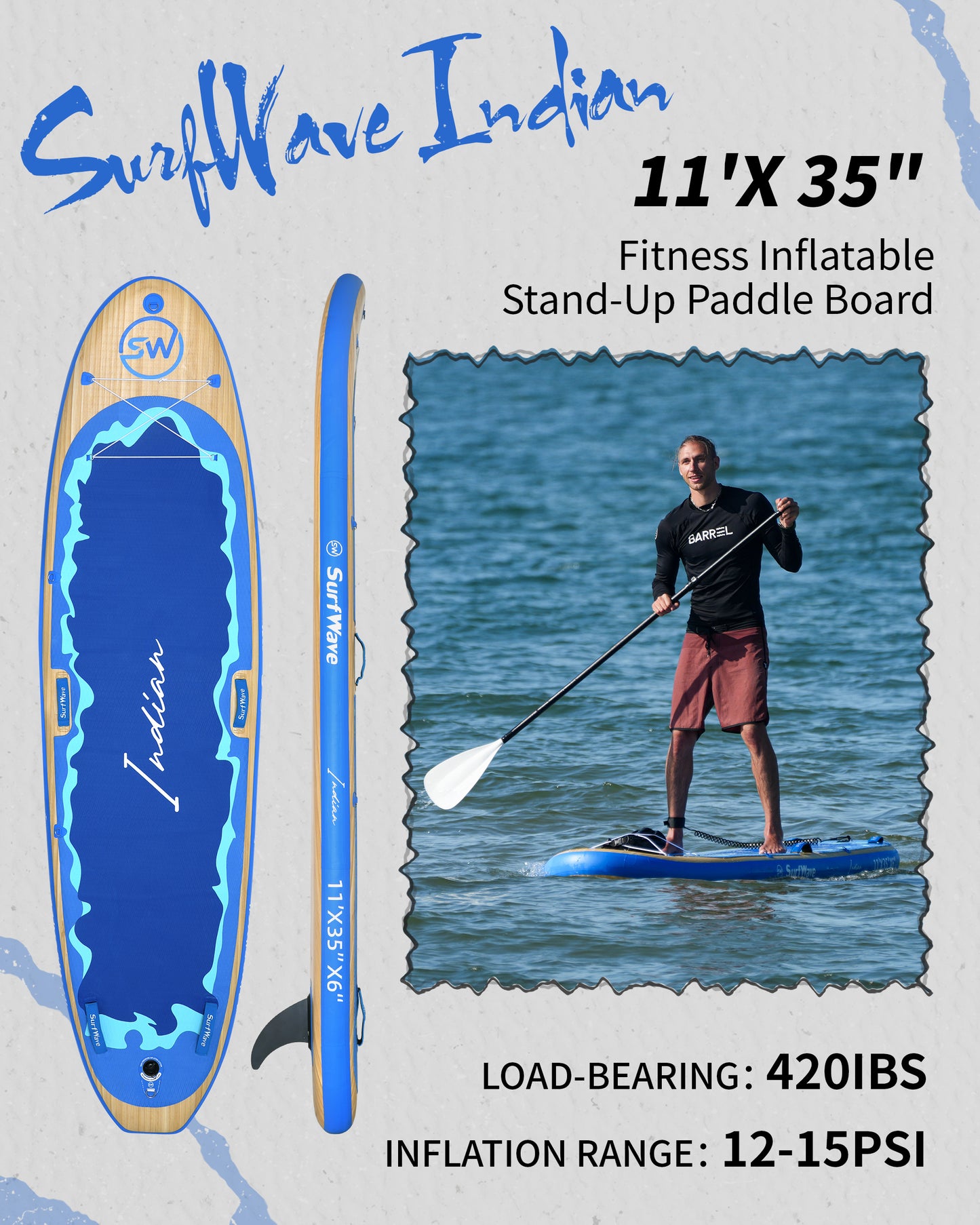 Adventure Ready Inflatable Paddle Board with Accessories