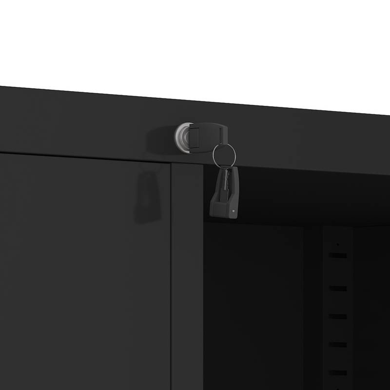 Lockable Mobile Metal Filing Cabinet with Drawers & Adjustable Shelves