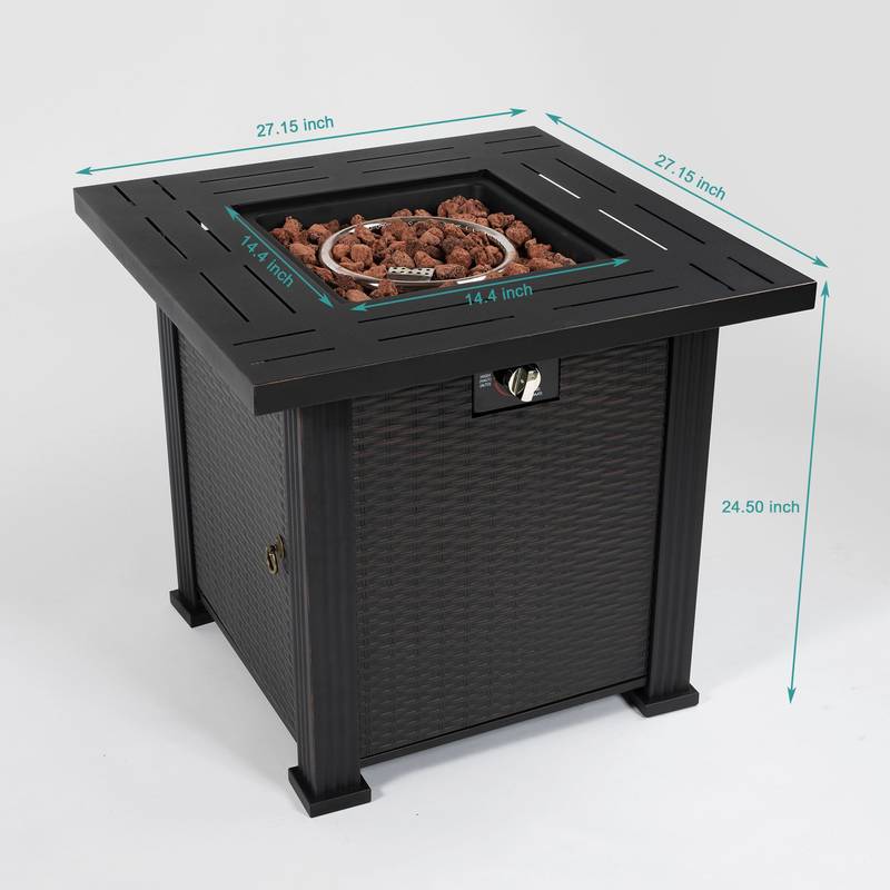Cozy Square Fire Pit Table