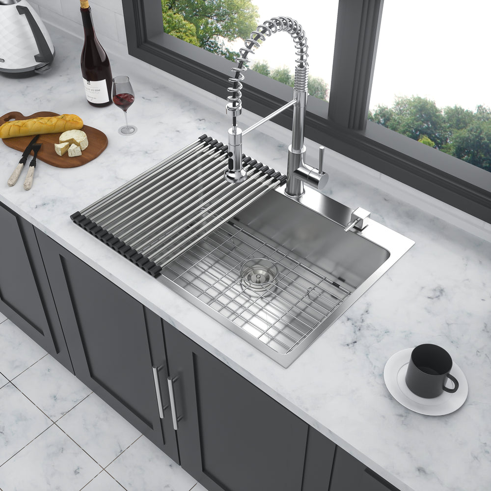 Sleek Stainless Steel Drop-in Kitchen Sink