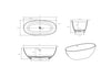 Luxury Stone Resin Soaking Tub - Matte White Elegance