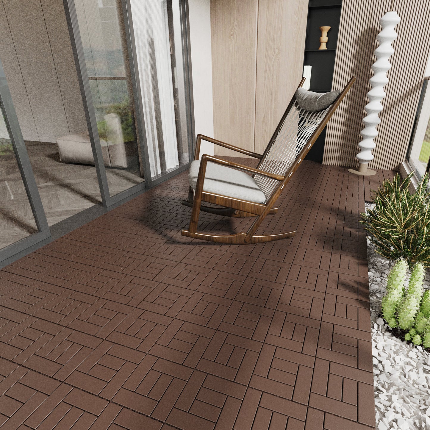 Easy Fit Patio Deck Tiles - Stylish Interlocking Flooring for Outdoor Spaces